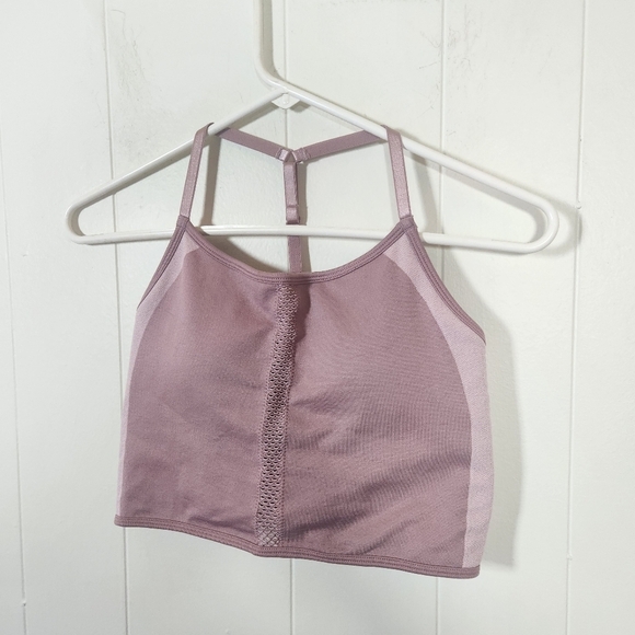 Fabletics × Demi Lovato Courtney Midi Bra Size Medium Pink Racerback - Picture 6 of 14